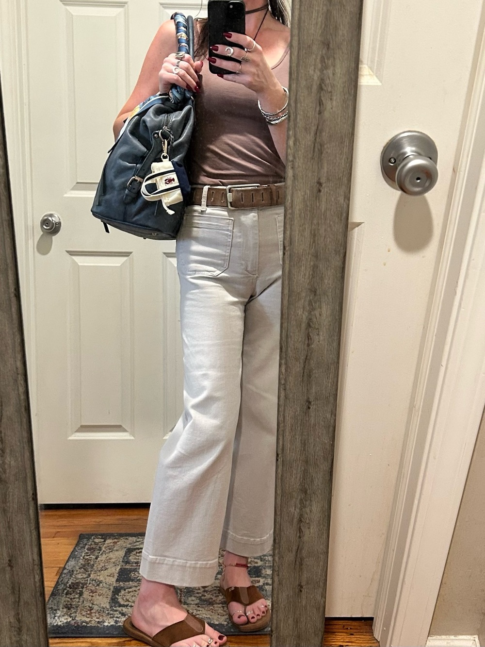 Stormy Seas We The Free Emerson Tote W/ Micro Emerson, Charms, & Scarves - Picture 13 of 16